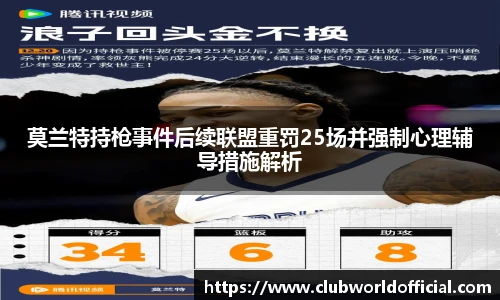 莫兰特持枪事件后续联盟重罚25场并强制心理辅导措施解析